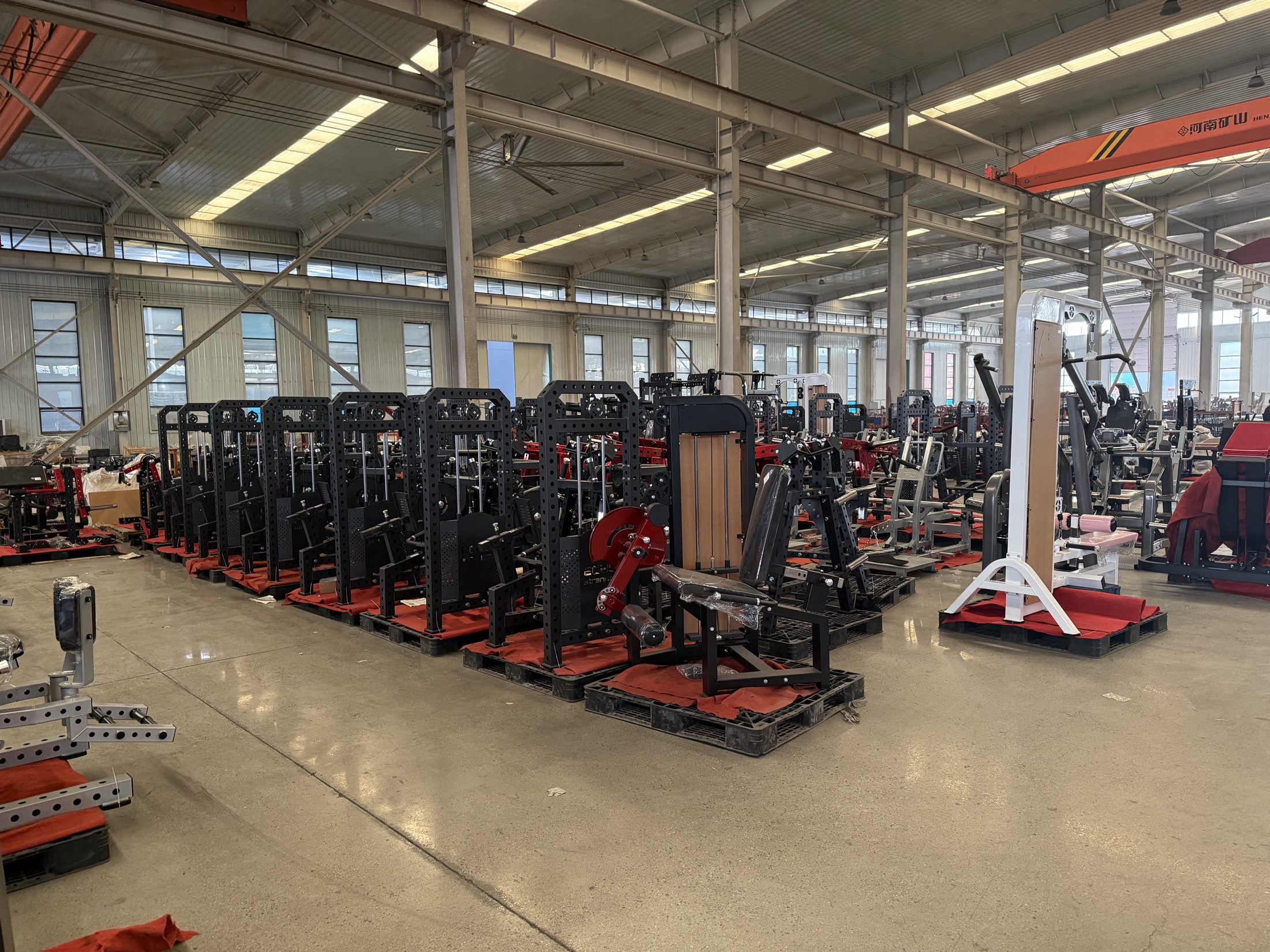 TOPTONS commercial strength equipment assembly area