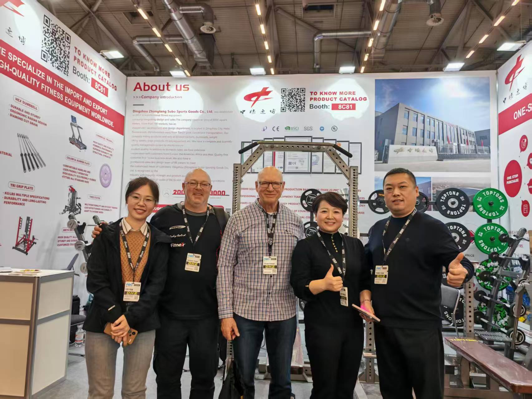 TOPTONS team meeting international partners at an exhibition