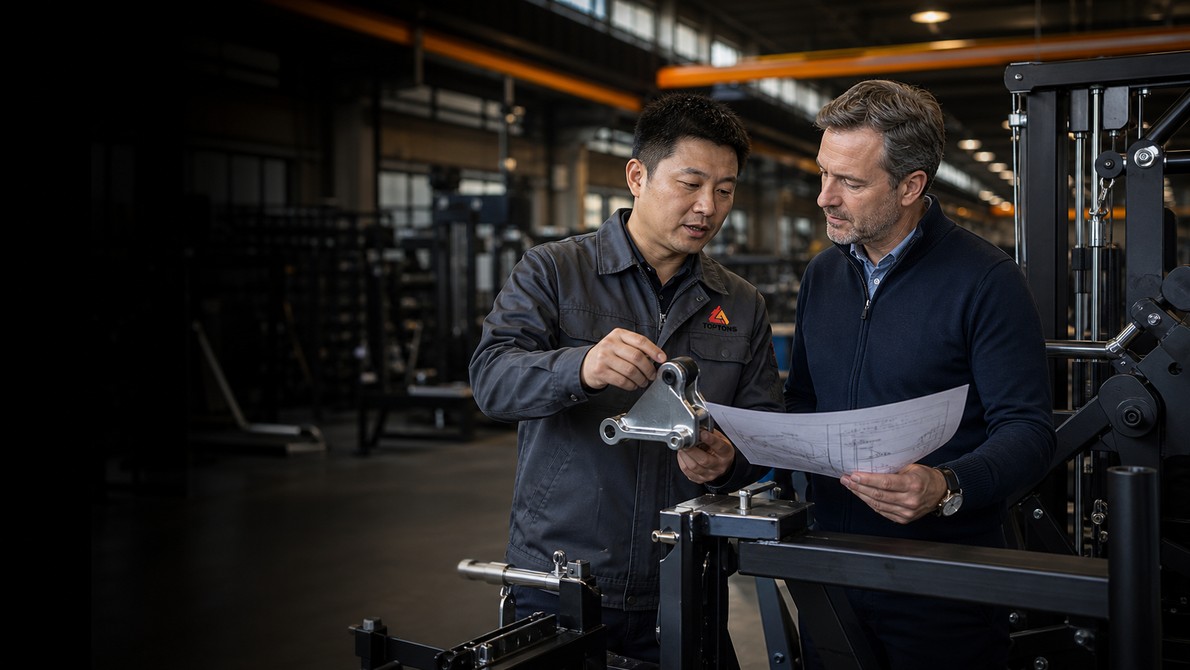TOPTONS production engineer working with an overseas customer